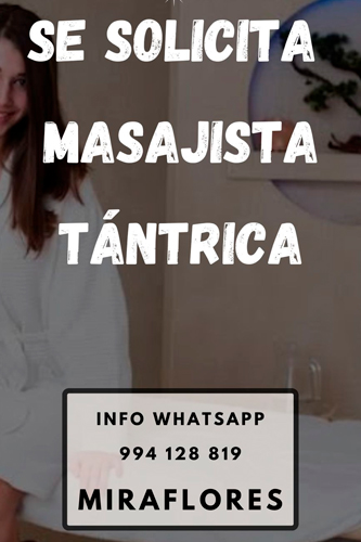 se necesita señorita para trabajo de masajista